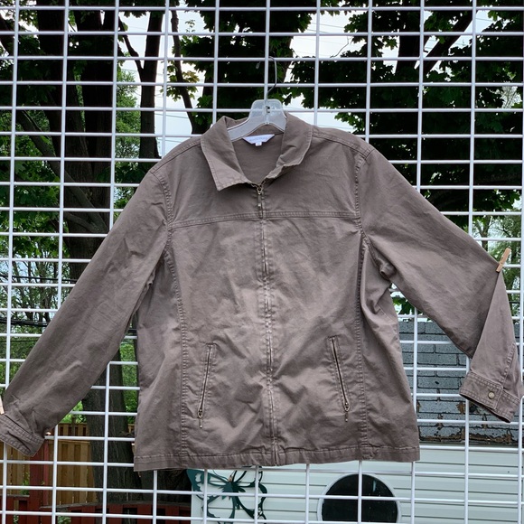 Brown/tan XL women’s cropped jacket - Picture 1 of 4